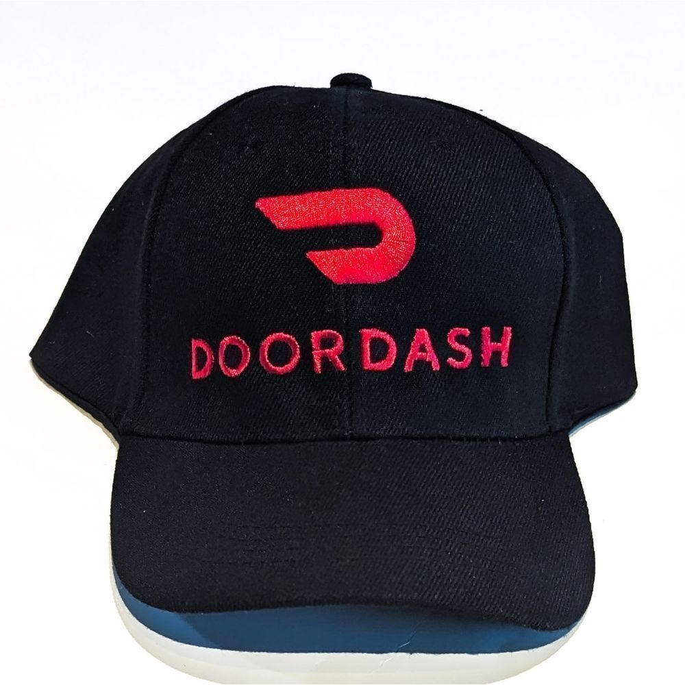 Doordash Hat Baseball Cap Hat Delivery Driver Adjustable Back Strap